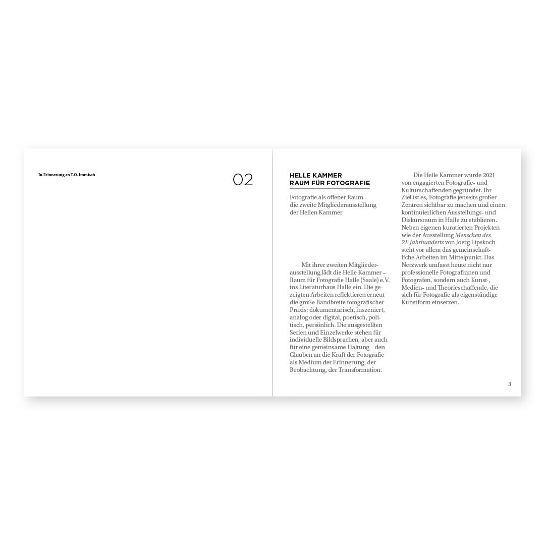 Katalog der Mitgliederausstellung 02 der Helle Kammer